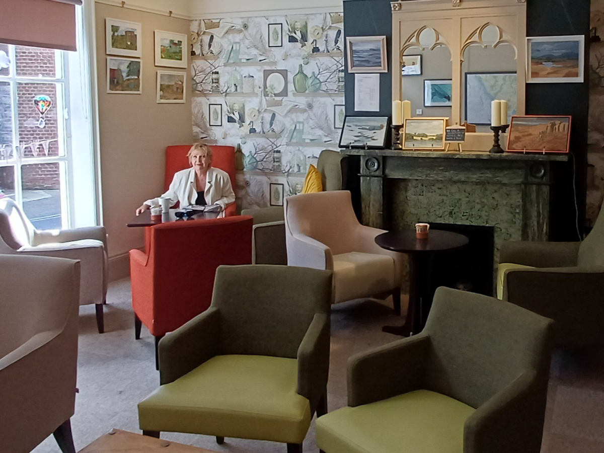 Jo in the reading room